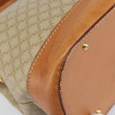 CELINE Macadam Canvas Hand Bag PVC 2way Beige Gold Auth 168082-10