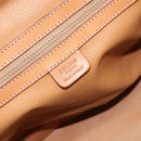 CELINE Macadam Canvas Hand Bag PVC 2way Beige Gold Auth 168082-20