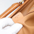 CELINE Macadam Canvas Hand Bag PVC 2way Beige Gold Auth 168082-12