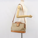 CELINE Macadam Canvas Hand Bag PVC 2way Beige Gold Auth 168082-25