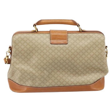 CELINE Macadam Canvas Hand Bag PVC 2way Beige Gold Auth 168082 - 0