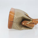 CELINE Macadam Canvas Hand Bag PVC 2way Beige Gold Auth 168082-3