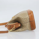 CELINE Macadam Canvas Hand Bag PVC 2way Beige Gold Auth 168082-4