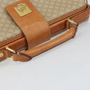 CELINE Macadam Canvas Hand Bag PVC 2way Beige Gold Auth 168082-7