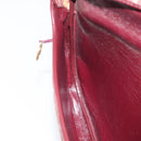 Christian Dior Trotter Canvas Shoulder Bag Red Gold Auth 168083-20