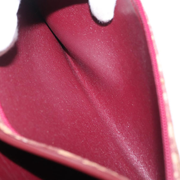 Christian Dior Trotter Canvas Shoulder Bag Red Gold Auth 168083