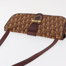 Christian Dior Trotter Canvas Shoulder Bag Red Gold Auth 168083-6