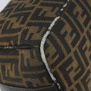 FENDI Zucca Canvas Vanity Hand Bag Black Brown Auth 168084-14