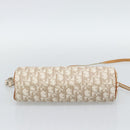 Christian Dior Trotter Canvas Romantic Bag PVC Beige Silver Auth 168086-11