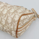 Christian Dior Trotter Canvas Romantic Bag PVC Beige Silver Auth 168086-12