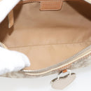 Christian Dior Trotter Canvas Romantic Bag PVC Beige Silver Auth 168086-19