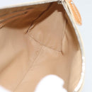 Christian Dior Trotter Canvas Romantic Bag PVC Beige Silver Auth 168086-20