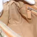 Christian Dior Trotter Canvas Romantic Bag PVC Beige Silver Auth 168086-21