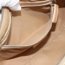 Christian Dior Trotter Canvas Romantic Bag PVC Beige Silver Auth 168086-23