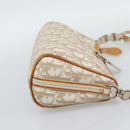 Christian Dior Trotter Canvas Romantic Bag PVC Beige Silver Auth 168086-5