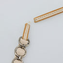 Christian Dior Trotter Canvas Romantic Bag PVC Beige Silver Auth 168086-9