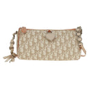 Christian Dior Trotter Canvas Romantic Bag PVC Beige Silver Auth 168086V-2