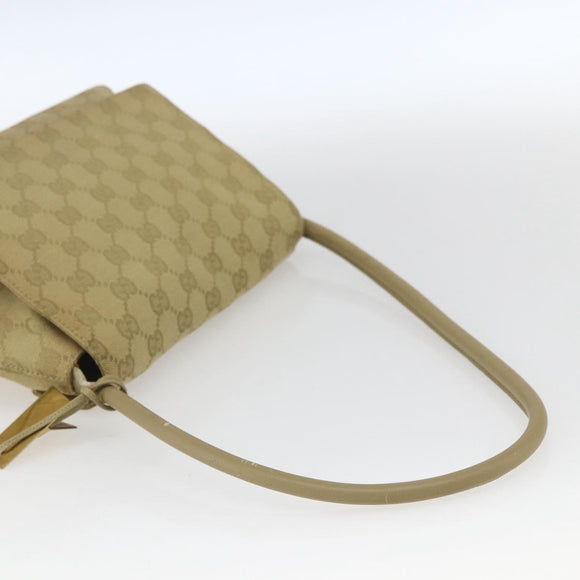 GUCCI GG Canvas Shoulder Bag Beige Gold 90646 Auth 168087