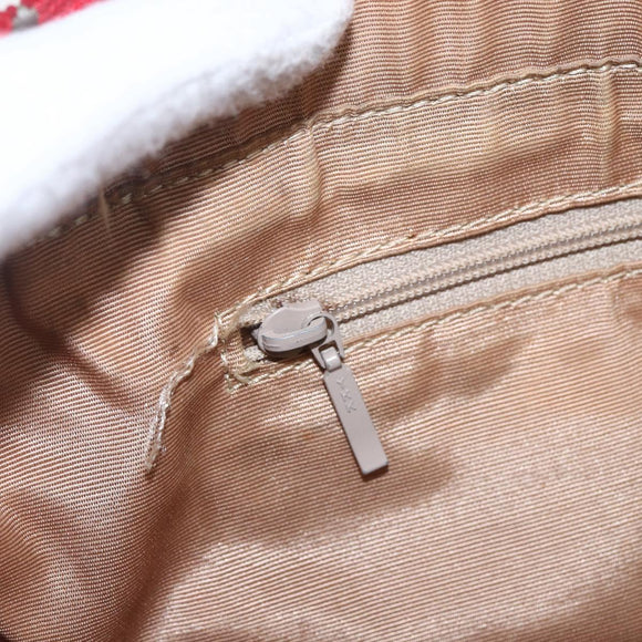 BURBERRY Nova Check Hand Bag Canvas Beige Gold Auth 168091