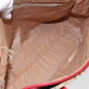 BURBERRY Nova Check Hand Bag Canvas Beige Gold Auth 168091-12