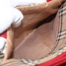 BURBERRY Nova Check Hand Bag Canvas Beige Gold Auth 168091-23