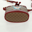 GUCCI Doraemon Micro GG Supreme Shoulder Bag PVC Beige Gold 647801 Auth 168092M-12