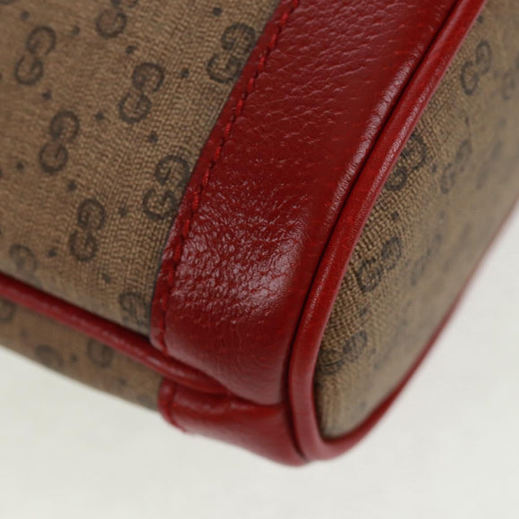 GUCCI Doraemon Micro GG Supreme Shoulder Bag PVC Beige Gold 647801 Auth 168092M