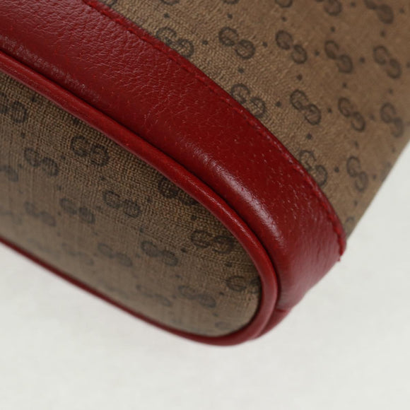 GUCCI Doraemon Micro GG Supreme Shoulder Bag PVC Beige Gold 647801 Auth 168092M