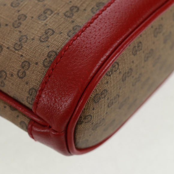 GUCCI Doraemon Micro GG Supreme Shoulder Bag PVC Beige Gold 647801 Auth 168092M