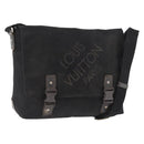LOUIS VUITTON Damier Geant Roux Shoulder Bag Black M93079 LV Auth 168094-1