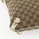 GUCCI GG Canvas Shoulder Bag Beige Gold 131326 Auth 168097-11