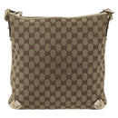 GUCCI GG Canvas Shoulder Bag Beige Gold 131326 Auth 168097-3