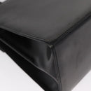 Salvatore Ferragamo Gancini Hand Bag Leather 2way Black Gold Auth 168101-18