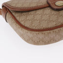 CELINE Macadam Canvas Shoulder Bag PVC Beige Gold Auth 168102-11