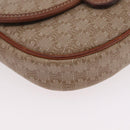 CELINE Macadam Canvas Shoulder Bag PVC Beige Gold Auth 168102-16