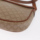 CELINE Macadam Canvas Shoulder Bag PVC Beige Gold Auth 168102-14