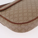 CELINE Macadam Canvas Shoulder Bag PVC Beige Gold Auth 168102-18