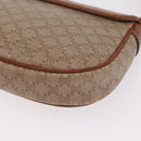 CELINE Macadam Canvas Shoulder Bag PVC Beige Gold Auth 168102-10