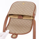 CELINE Macadam Canvas Shoulder Bag PVC Beige Gold Auth 168102-11