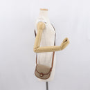 CELINE Macadam Canvas Shoulder Bag PVC Beige Gold Auth 168102-22