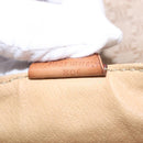 CELINE Macadam Canvas Shoulder Bag PVC Beige Gold Auth 168102-24