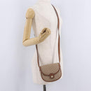 CELINE Macadam Canvas Shoulder Bag PVC Beige Gold Auth 168102-25