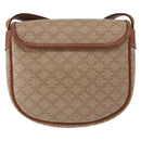 CELINE Macadam Canvas Shoulder Bag PVC Beige Gold Auth 168102-3