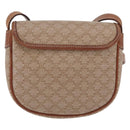 CELINE Macadam Canvas Shoulder Bag PVC Beige Gold Auth 168102-2