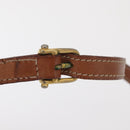 CELINE Macadam Canvas Shoulder Bag PVC Beige Gold Auth 168102-9