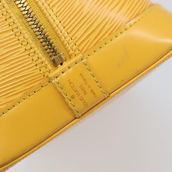 LOUIS VUITTON Epi Alma Hand Bag Yellow M52149 LV Auth 168111