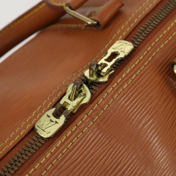 LOUIS VUITTON Epi Keepall 50 Boston Bag Braun M42968 LV Auth 168114