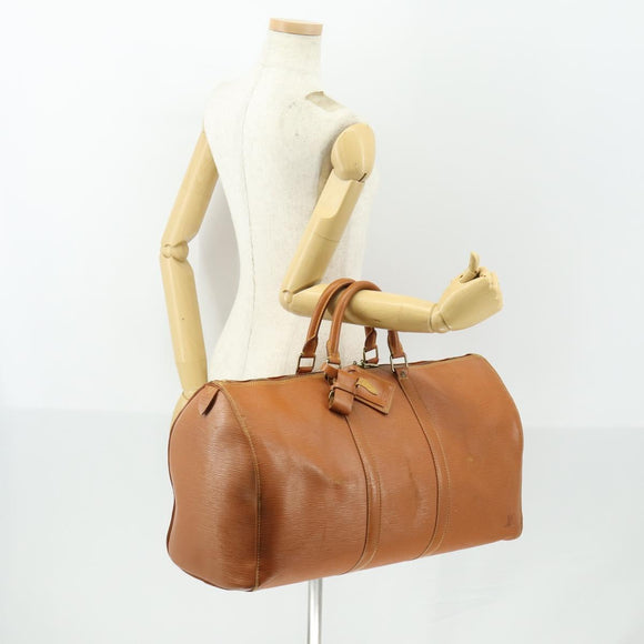 LOUIS VUITTON Epi Keepall 50 Boston Bag Braun M42968 LV Auth 168114