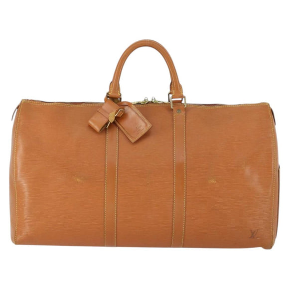 LOUIS VUITTON Epi Keepall 50 Boston Bag Braun M42968 LV Auth 168114