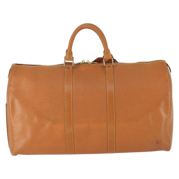 LOUIS VUITTON Epi Keepall 50 Boston Bag Braun M42968 LV Auth 168114